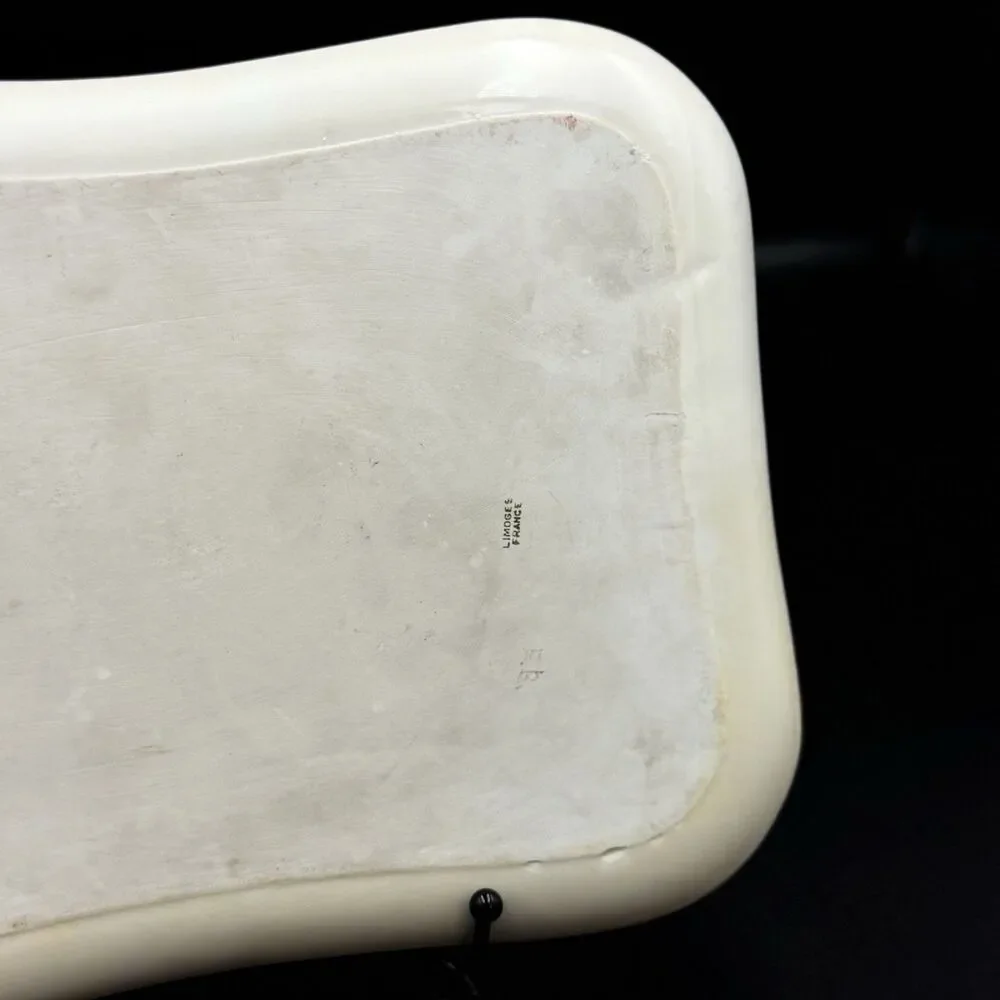 Antique French Limoges Hand Painted Vanity Tray Signed Authentic Limoges